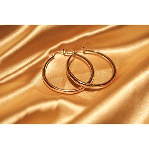 50mm gold hoop earrings